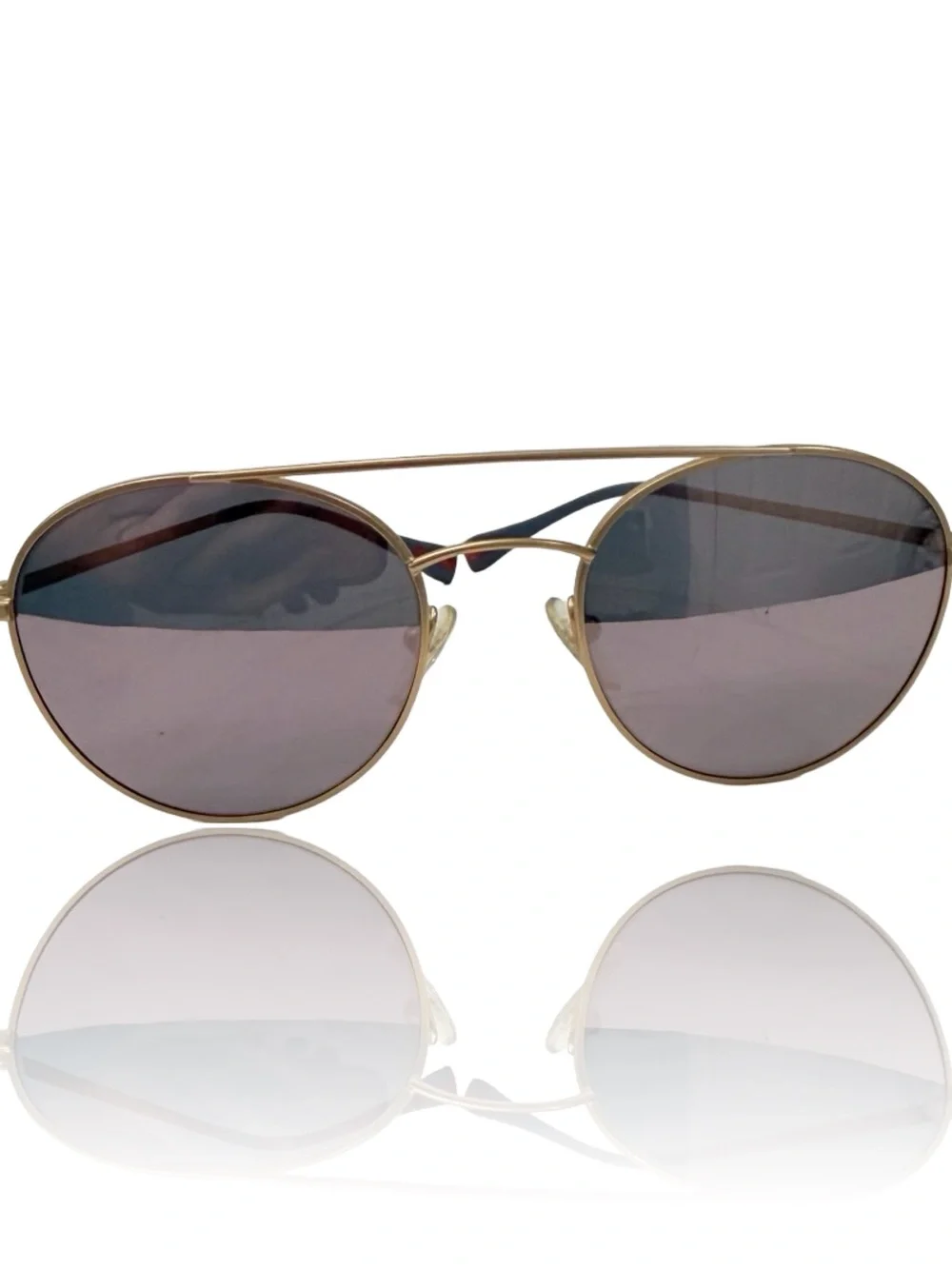 Prada Gold Tone Metal Eyewear Temple